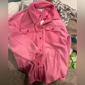 Vici nwt, hot pink button up jacket size large